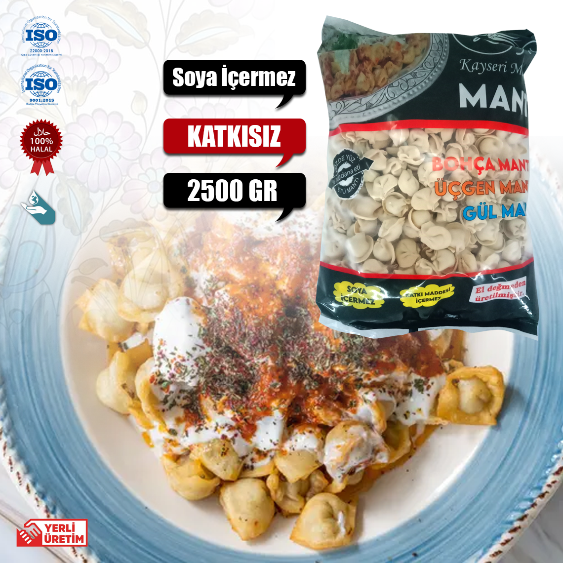 Ziyafe Kayseri Mutfağı Dondurulmuş Gül Mantı 2.5 kg Ziyafe Kayseri Mutfağı Dondurulmuş Gül Mantı 2.5 kg