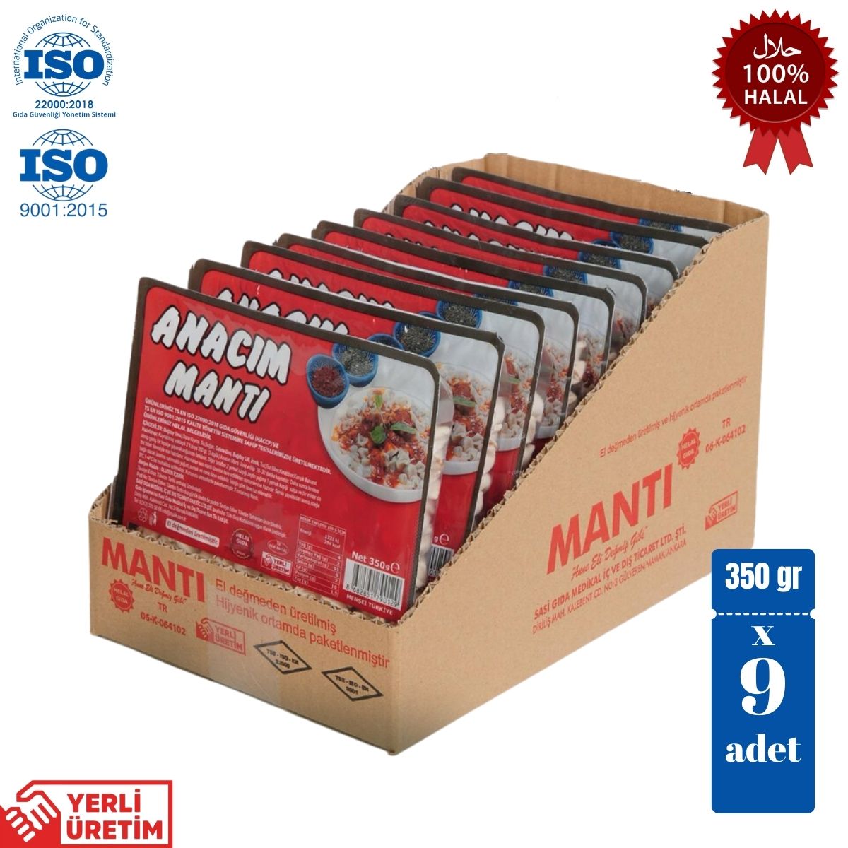 Anacım Eko Mantı 9 x 350Gr
