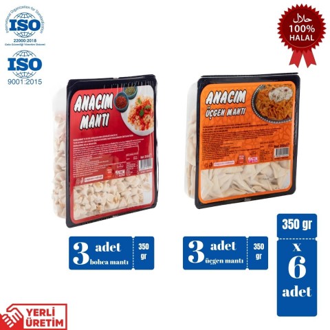 Anacım Eko Bohca ve Üçgen Mantı 6 x 350 gr