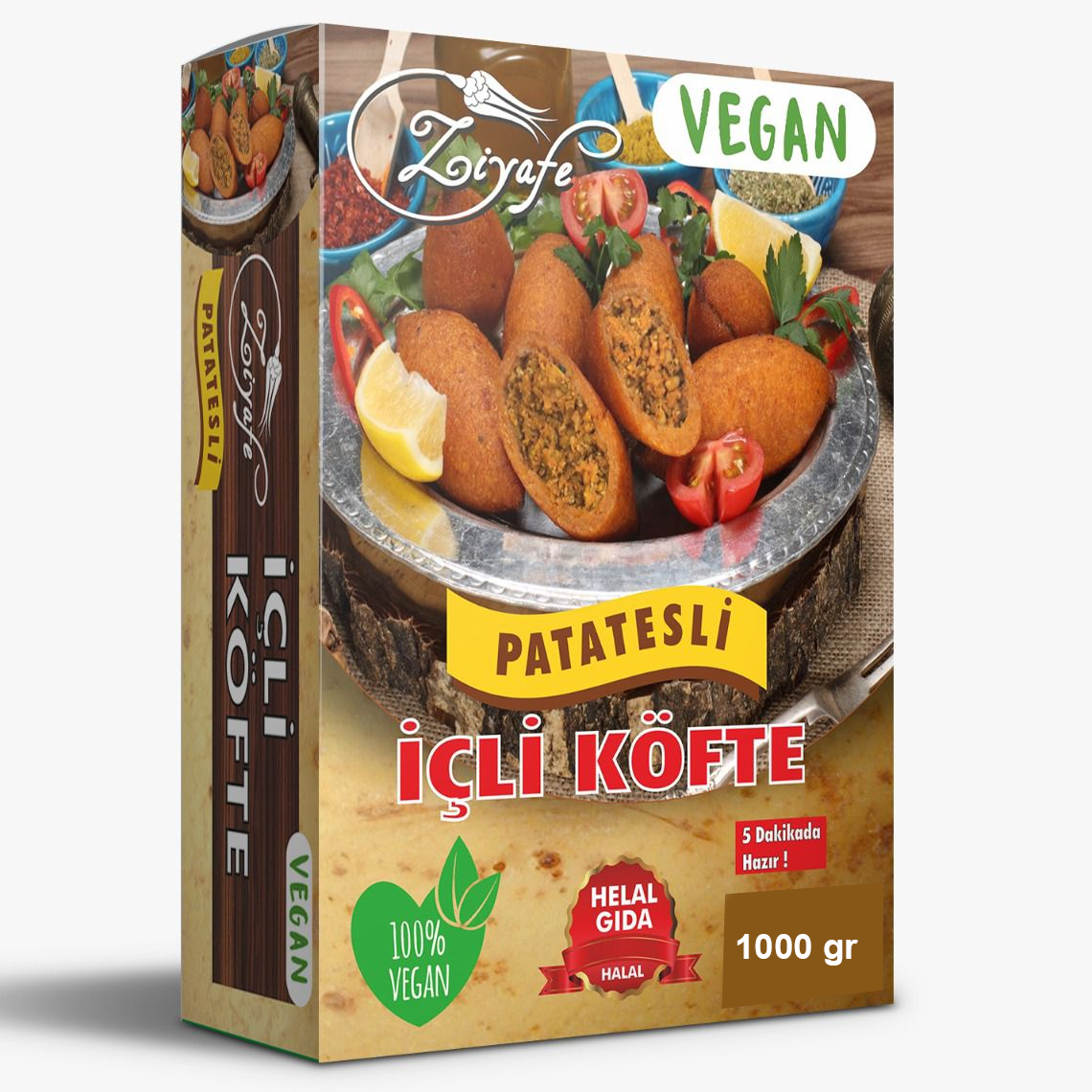 Ziyafe 1000gr Vegan İçli Köfte (Patatesli) Kayseri Mutfağı Ziyafe 1000gr Vegan İçli Köfte (Patatesli) Kayseri Mutfağı