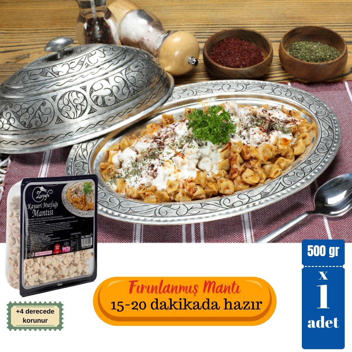 Ziyafe Kayseri Mutfağı Bohca Mantı 500 gr Ziyafe Kayseri Mutfağı Bohca Mantı 500 gr