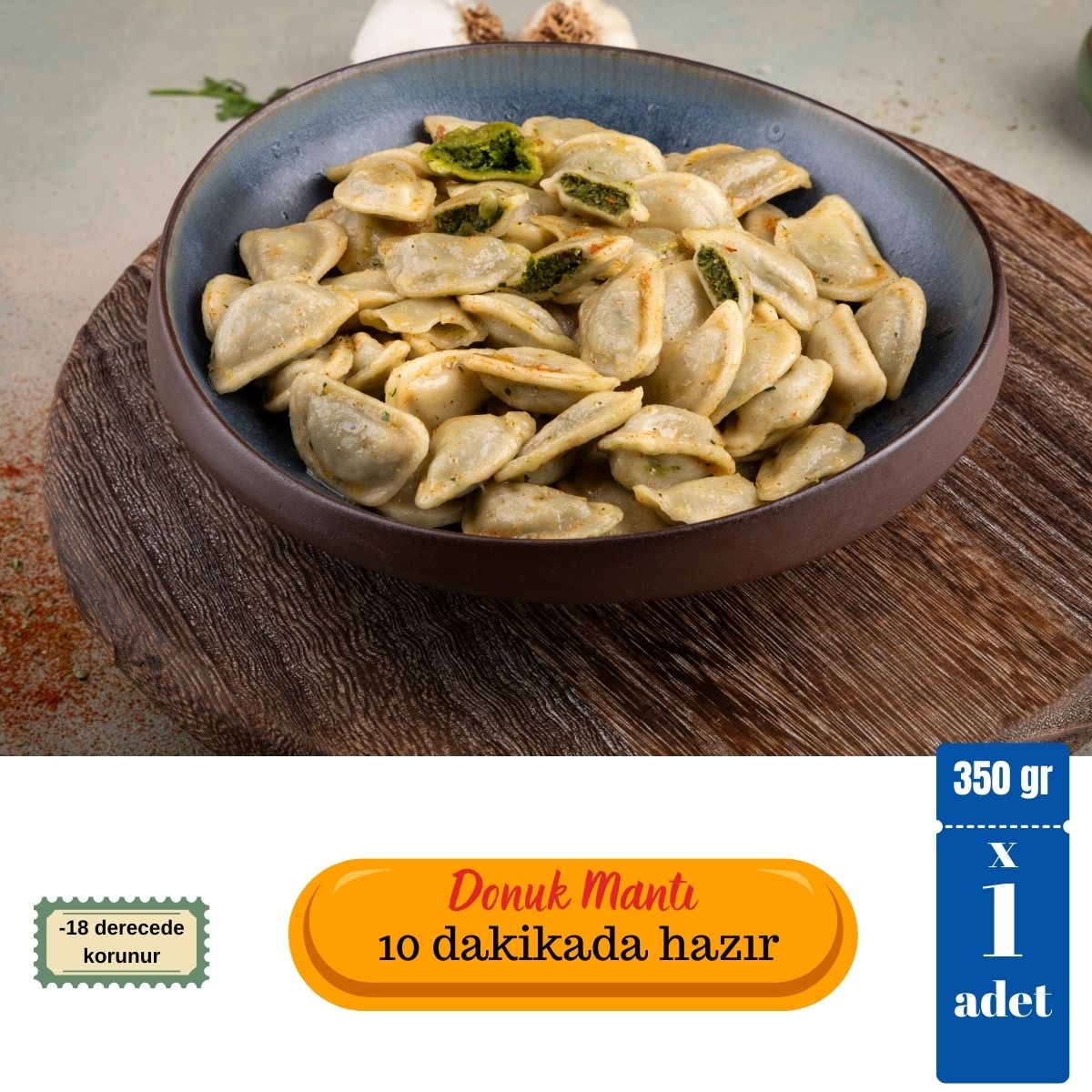 Ziyafe Vegan Ispanaklı Mantı 350gr Ziyafe Vegan Ispanaklı Mantı 350gr