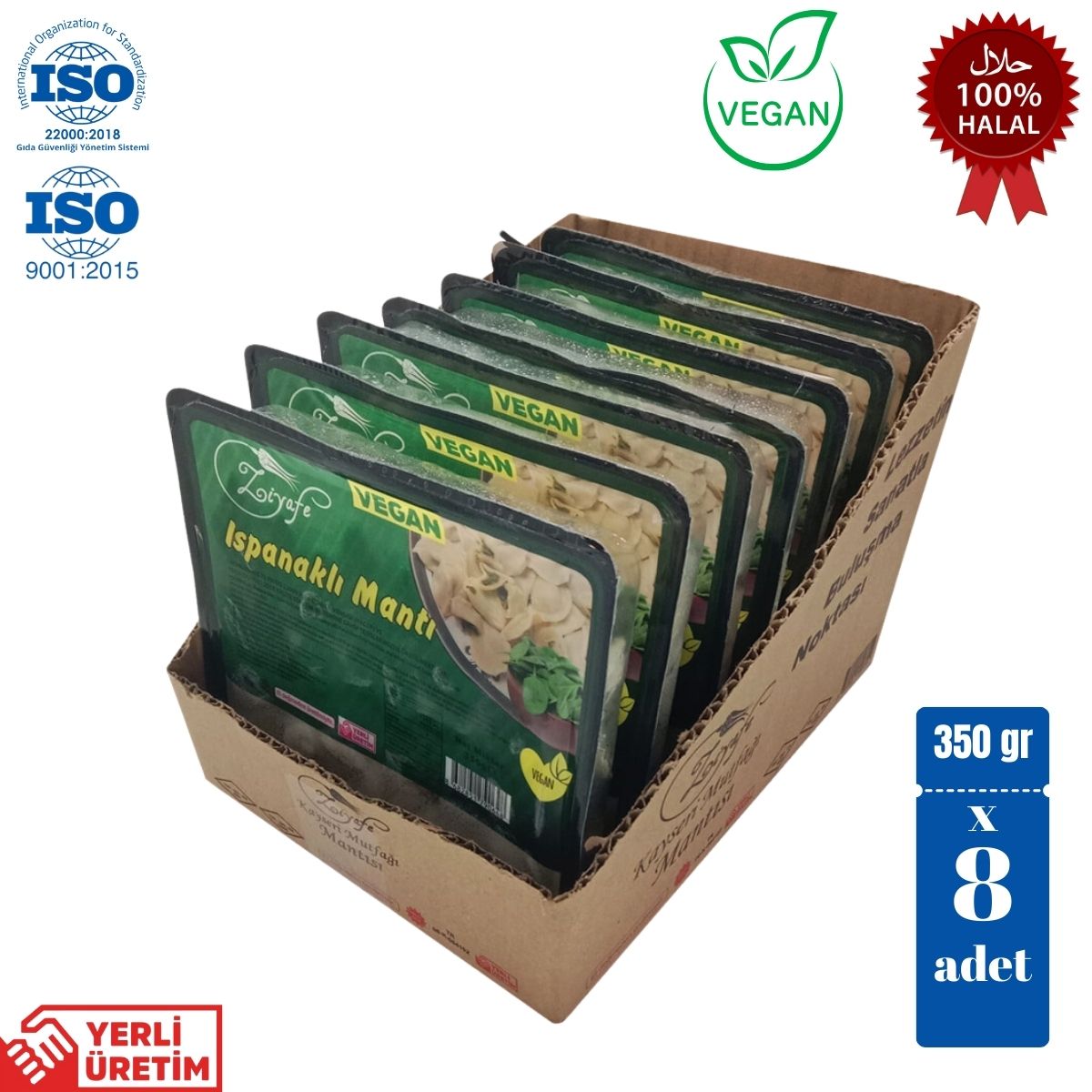 Ziyafe Vegan Ispanaklı Mantı 8 x 350gr Ziyafe Vegan Ispanaklı Mantı 8 x 350gr